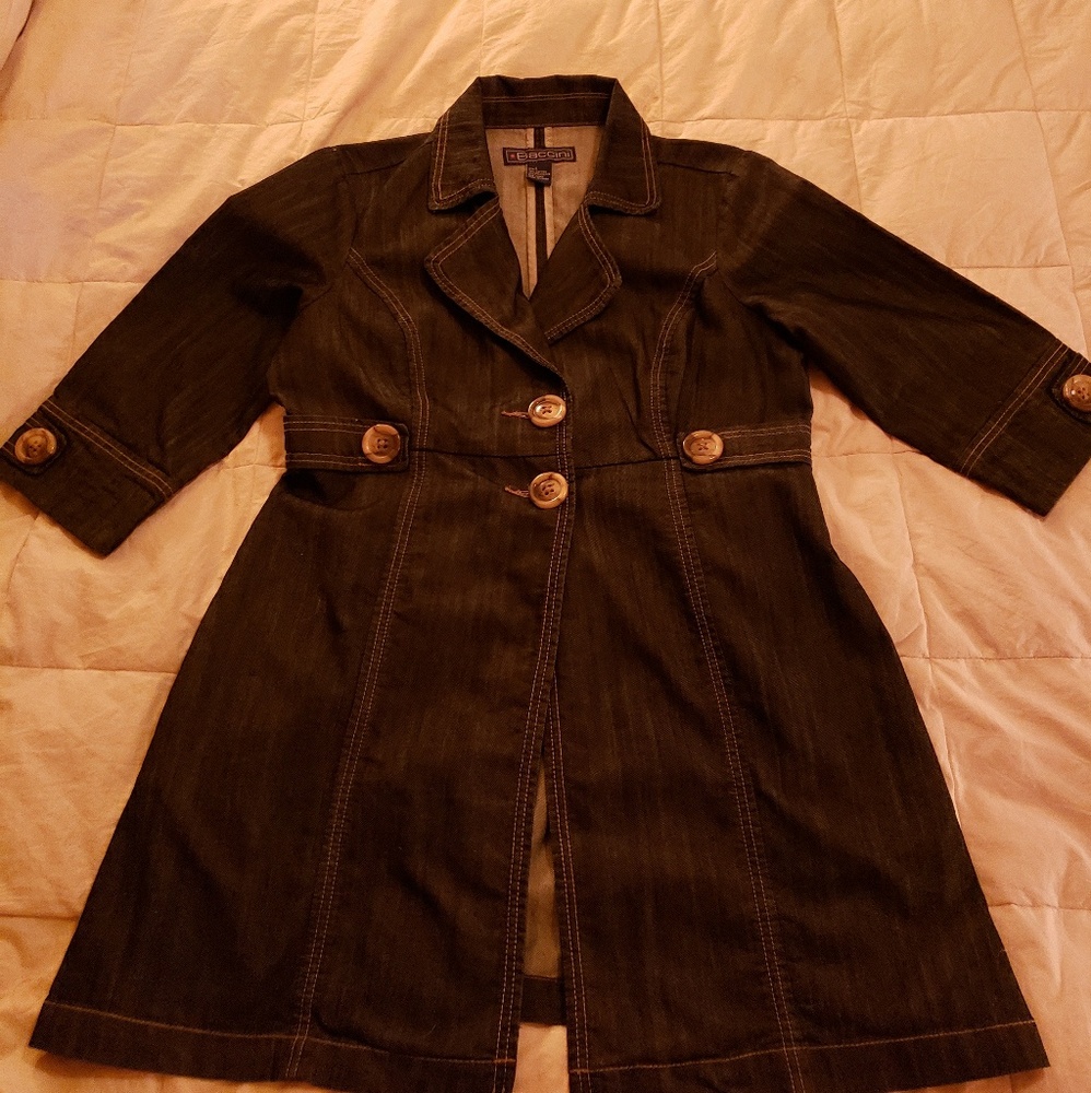 Knee length Denim Jacket